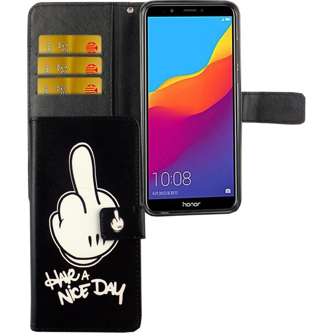 König Design Hülle Handy Schutz für Huawei Honor 7C Case Cover Tasche Wallet Etui Handyhülle (Honor 7c), Smartphone Hüll...