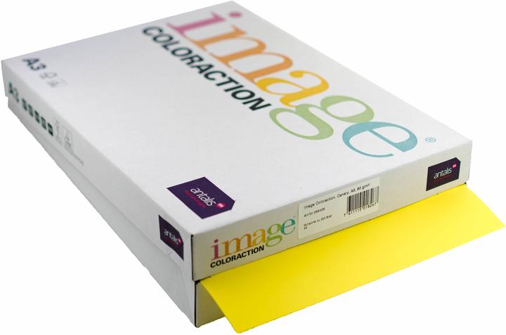 Produktbild Antalis Kopierpapier Image Coloraction A3, Kanariengelb, 500 Blatt (80 g/m², 500 x, A3)