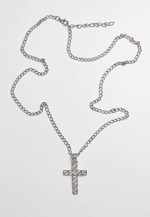 Produktbild Urban Classics Diamond Cross Necklace (Array, Oberstoff 1: 60% Zink Legierung 40% Eisen)