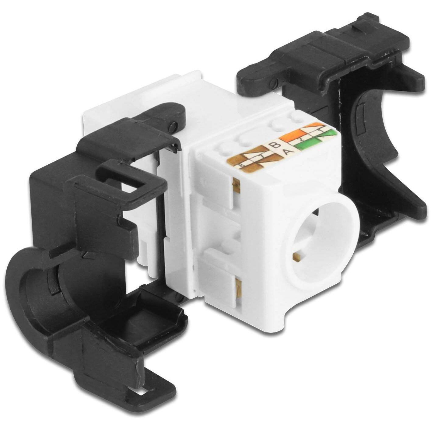 Thumbnail - Delock Keystone Modul RJ45 Buchse zu LSA Cat.6A 180° werkzeugfrei (Keystone Modul), Netzwerk Zubehör