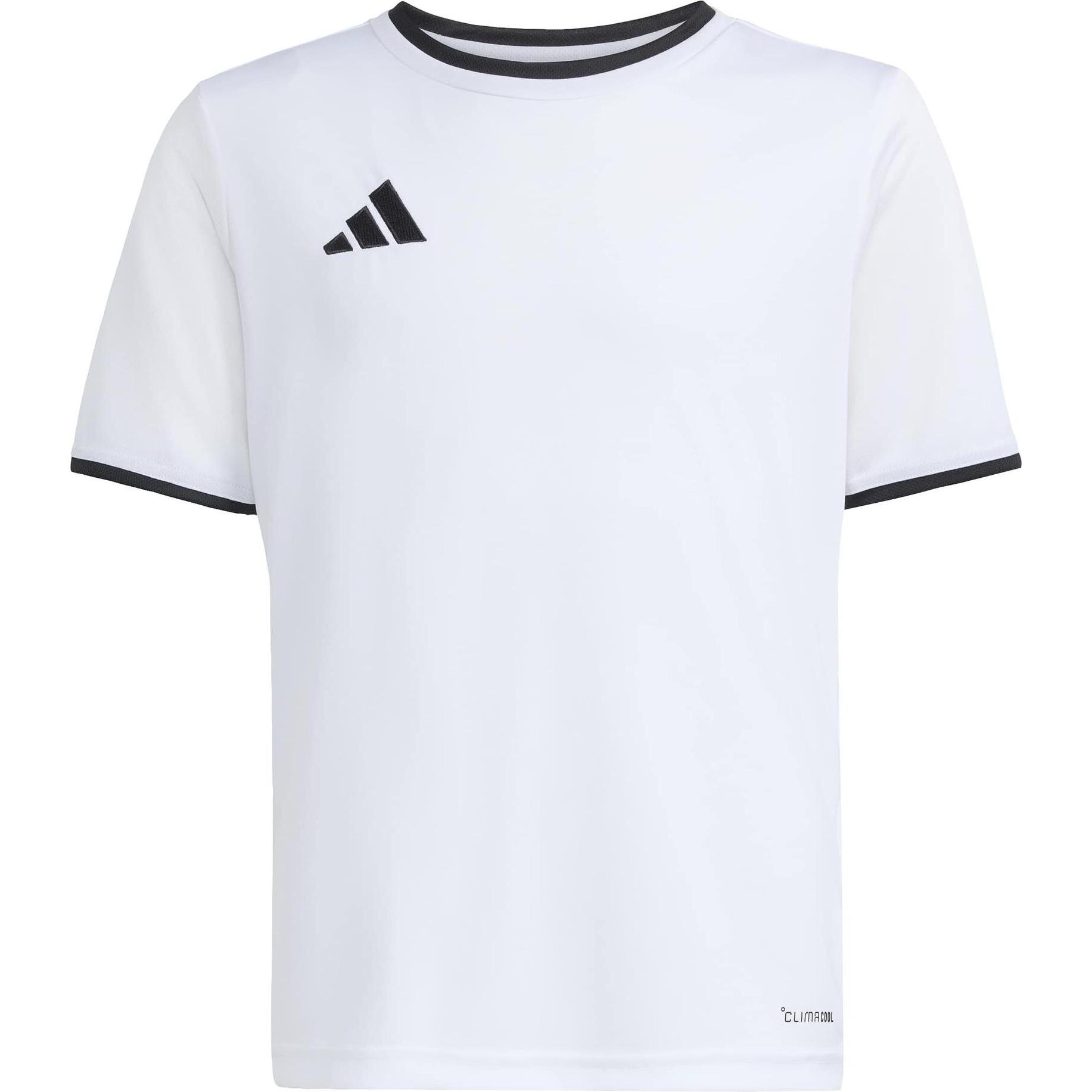 Adidas Ragazzo Bianco/Nero Bambini, Maglietta Sportiva, Entrada Jersey Für Kinder (128), 128