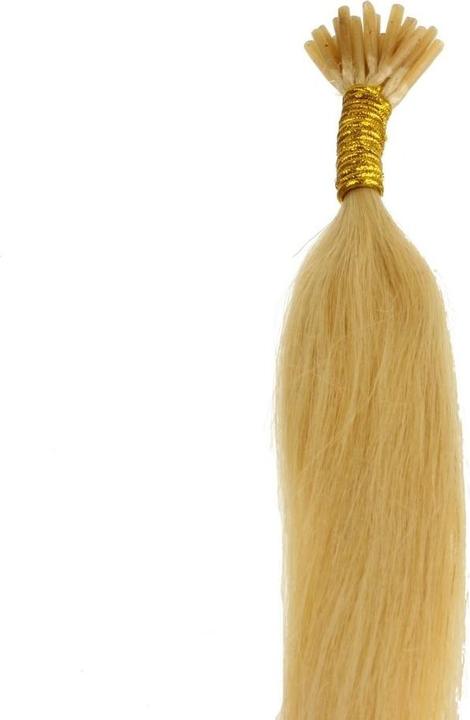 Actual product image Hair2heart Microring I-Tip Hair Extensions for Seamless Lengthening and Styling (22 goudblond, 40 cm)