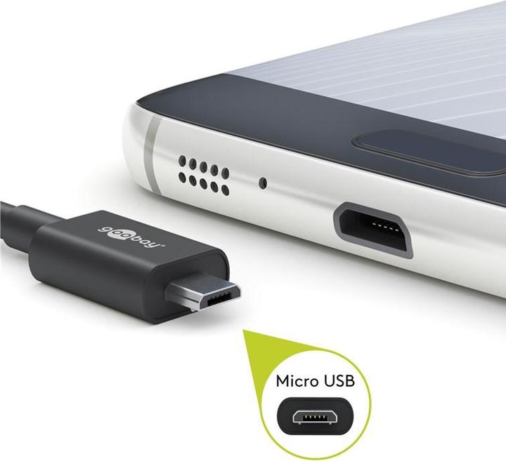 Produktbild Goobay USB-Kabel (2 m, USB 2.0, 5 W)