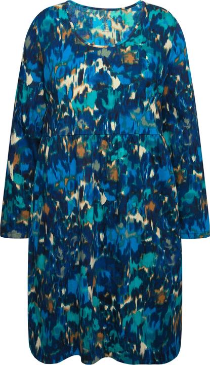 Image du produit Ulla Popken Robe en jersey à col rond et manches longues, coupe évasée (54)