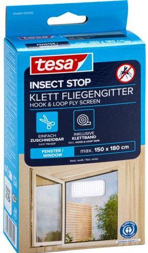 Produktbild tesa Insektenschutz STANDARD für Fenster, mit Klettband, ohne Bohren (150 x 180 cm)