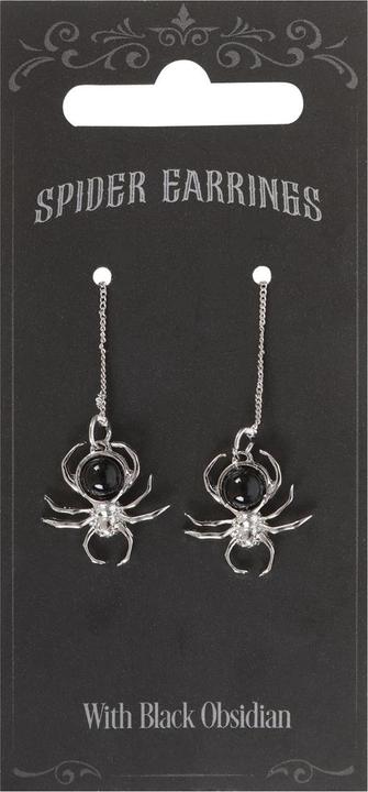 Produktbild Something Different Spinne Ohrringe Obsidian (100% synthetisches Material)