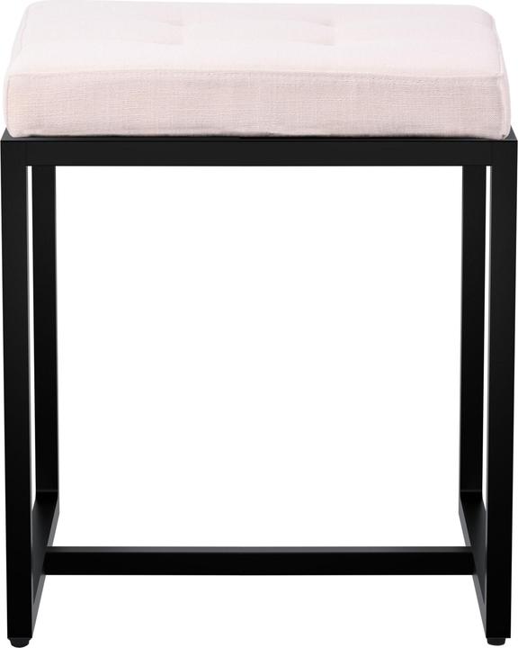 Actual product image CLP Barci stool with upholstery and black iron frame