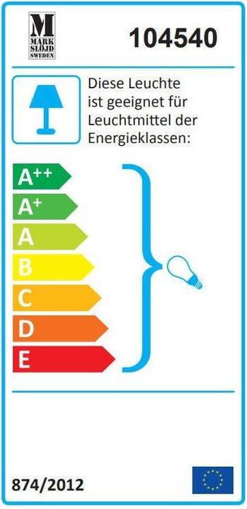 Energie-Label Markslöjd MARKSLOJD Kirkenes 1L Pendelleuchte Schwarz (E27)