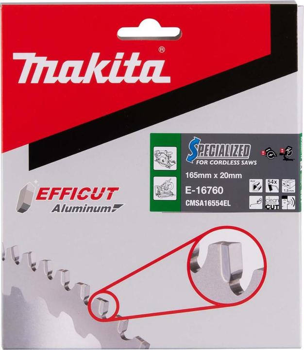 Productafbeelding Makita E-16760 EFFICUT zaagblad 165x20x54