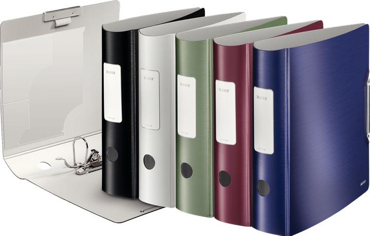 Leitz Classeur Active Style, 180 degrés, 80 mm, couleurs assorties DIN A4, dos rond, en PP, brossé (A4, 80 mm, 1 pièce(s))