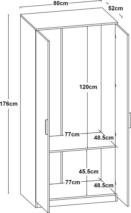 Immagine prodotto En.Casa Eiselfing (80 x 52 x 176 cm)