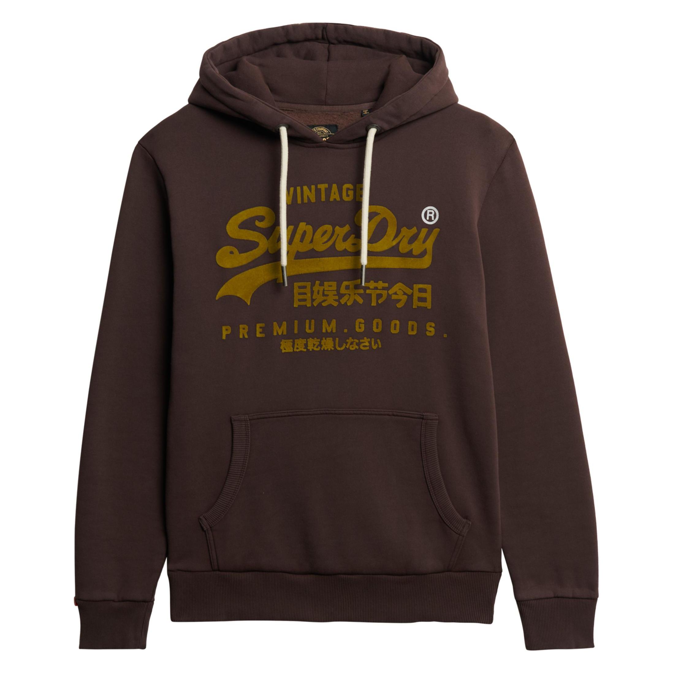 Superdry, Herren, Pullover, Farblich Abgestimmtes Vintage Logo Hoodie, Braun, (S)