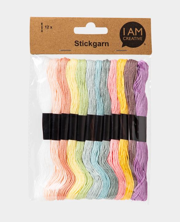 Actual product image I Am Creative Embroidery thread pastel shades, coloured, 12 pieces (8 m)