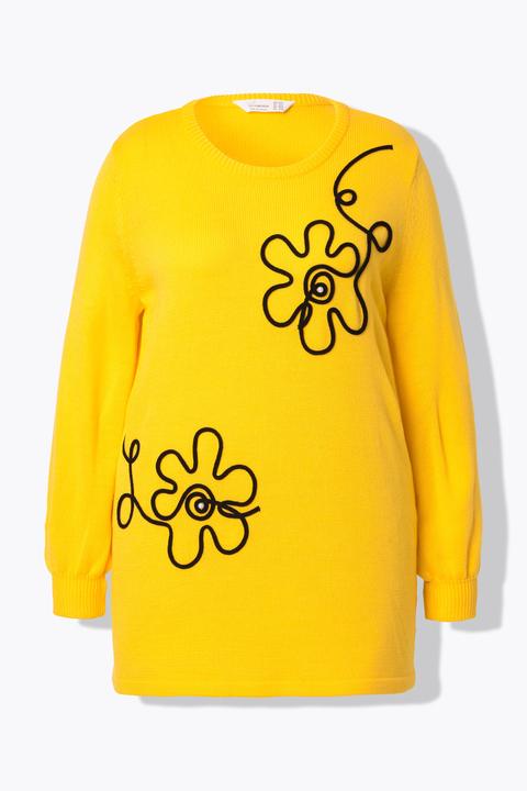 Produktbild Miamoda Pullover, Blumen, Ballon-Langarm (42, 44)