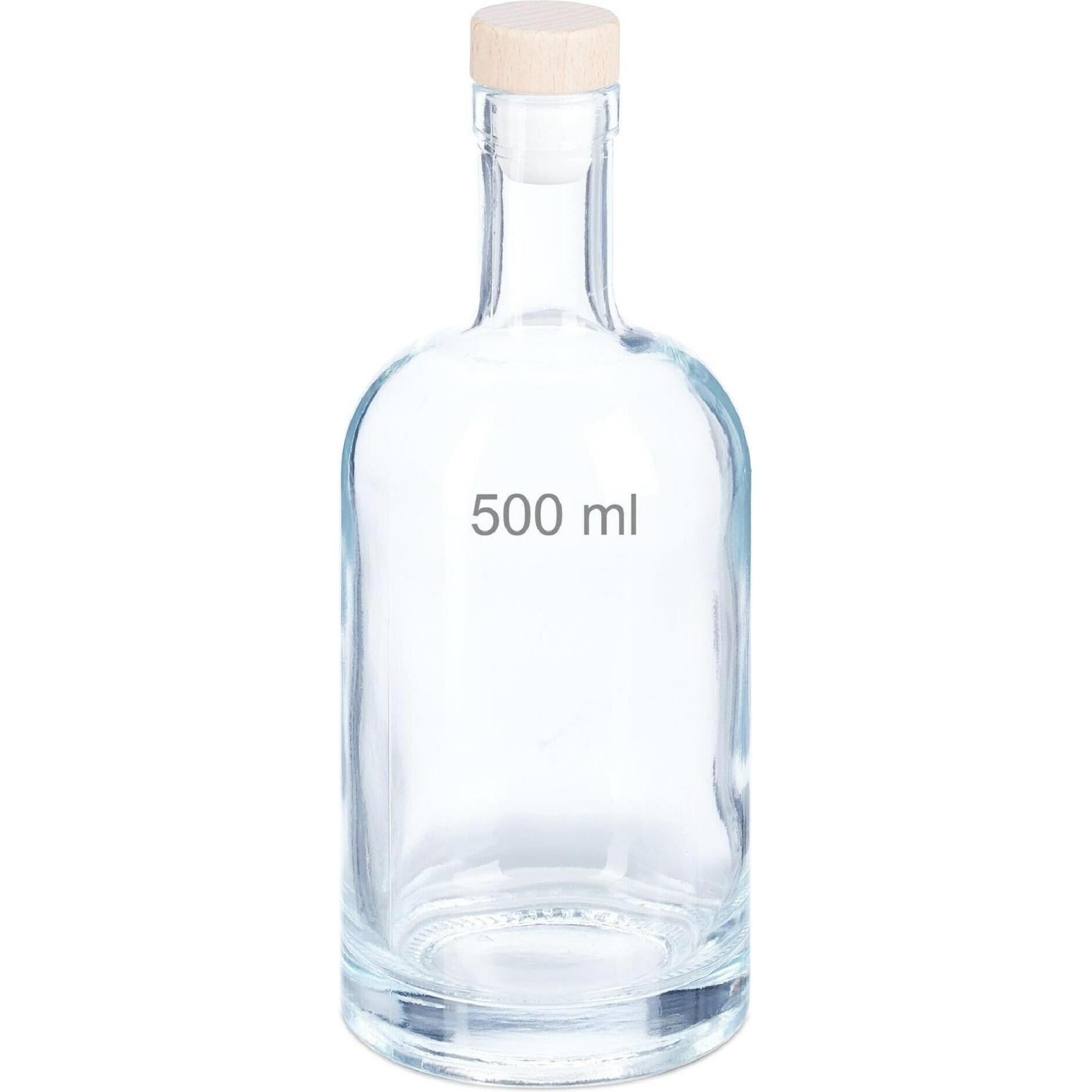 Relaxdays 12x Flasche, Einmachgläser, Transparent