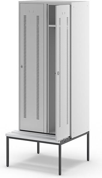 Actual product image Wolf Clothes locker with bench underneath (80 cm, 214 cm)