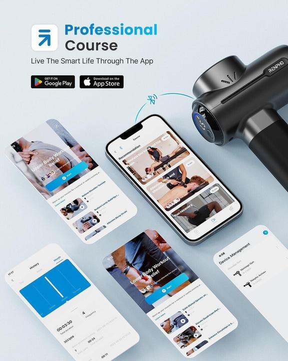 Image du produit Renpho Pistolet de Massage avec Chaleur et Froid (360 min)