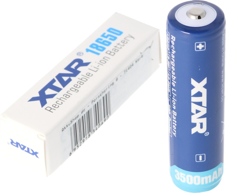 Immagine prodotto Xtar Batteria 18650, protetta con testa (1 pz., 18650, 3500 mAh)