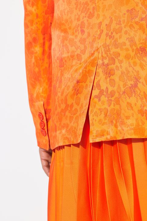 Actual product image Ulla Popken Droplet Print Satin Blazer (50)