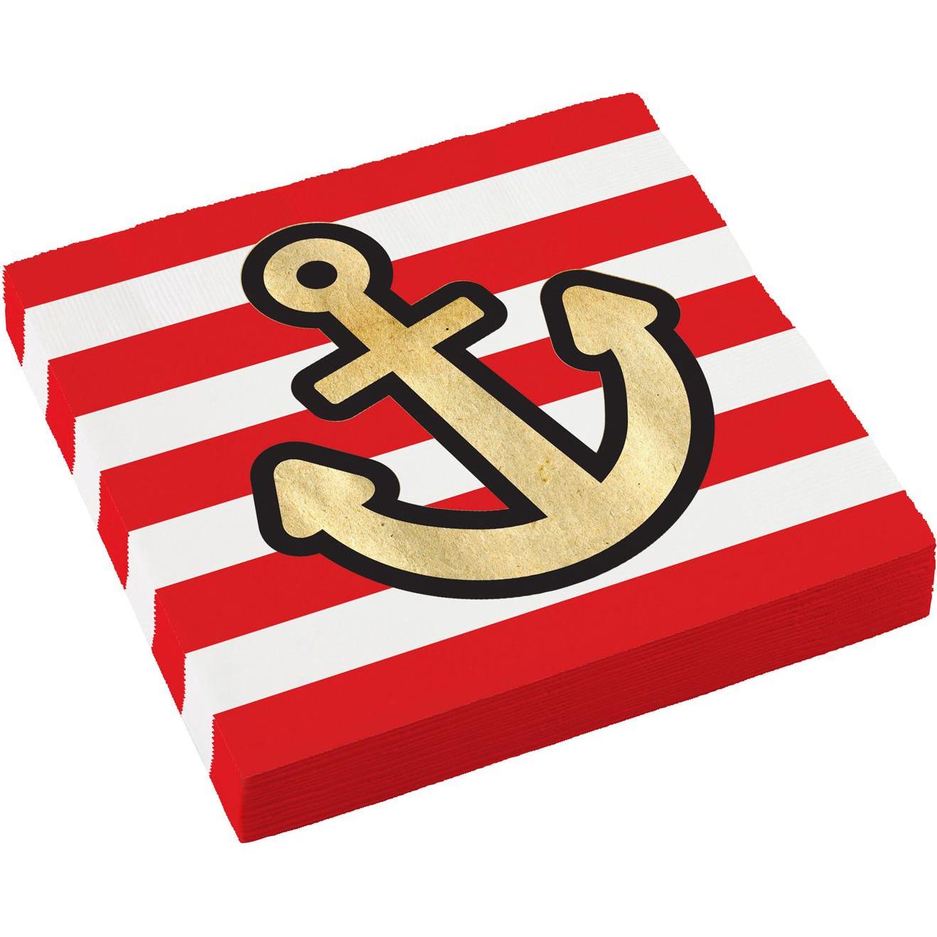 Amscan, Servietten, Pirates (16 x, 33 x 33 cm)