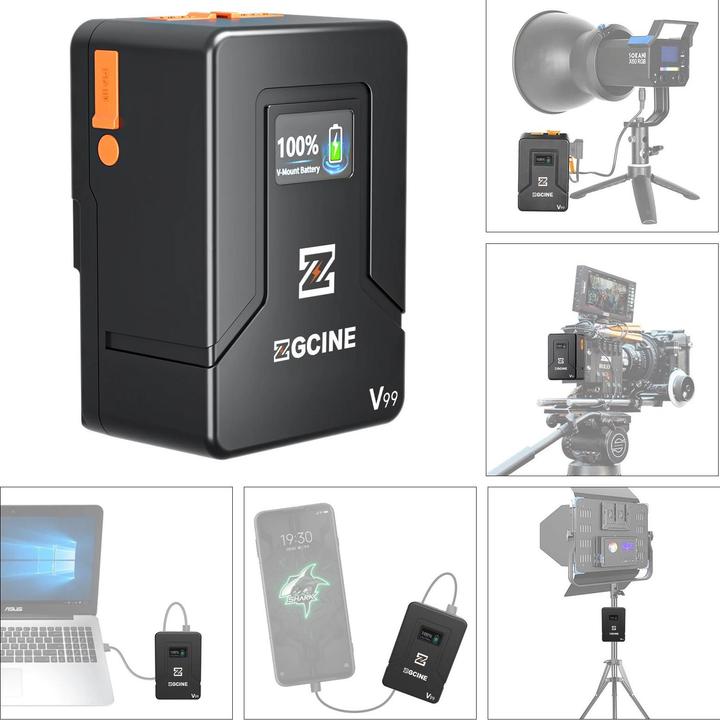 Actual product image ZGCine V-Mount Battery 99WH V-Series (ZG-V99) (27ZGV990000000) (Camera battery)