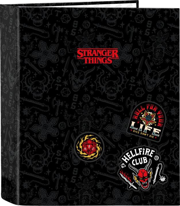 Image du produit Universal Textiles Ringbuch Stranger Things Schwarz A4 27 x 33 x 6 cm (A4)