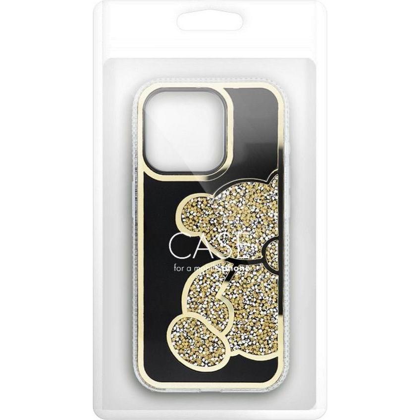 OEM Back panel cover TEDDY BEAR Case for IPHONE 14 Pro gold (Apple iPhone 14 Pro), Cover smartphone, Oro