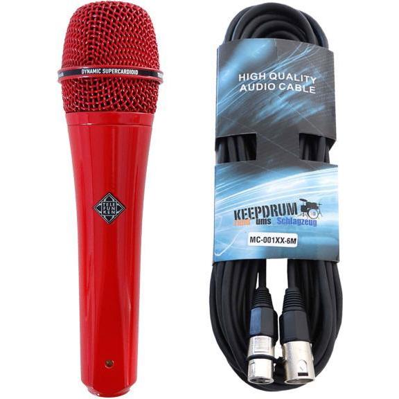 Telefunken M80 Rot dynamisches Mikrofon mit Kabel, Mikrofon