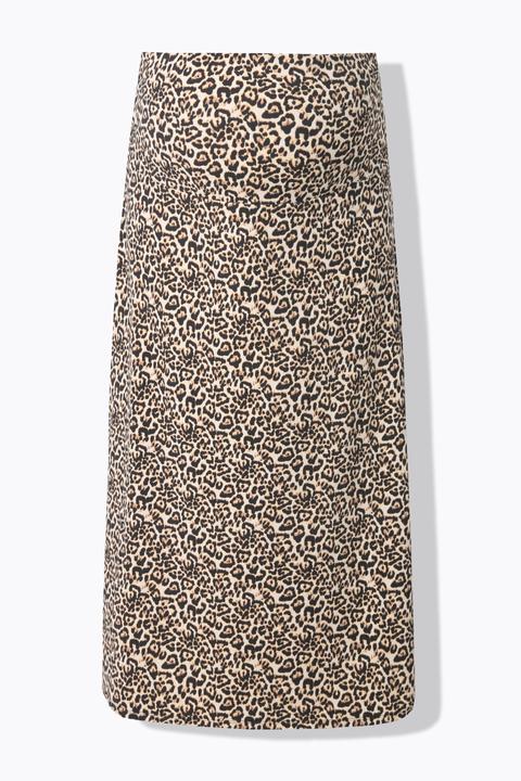Produktbild Ulla Popken Bellieva Jersey-Maxirock, Muster, Stretchbund (54)