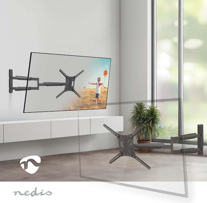 Produktbild Nedis Vollbewegliche-TV-Wandhalterung | 13 - 86 " | maximal unterstützes Bildschirmgewicht: 60 kg | (Wand, 86", 60 kg)
