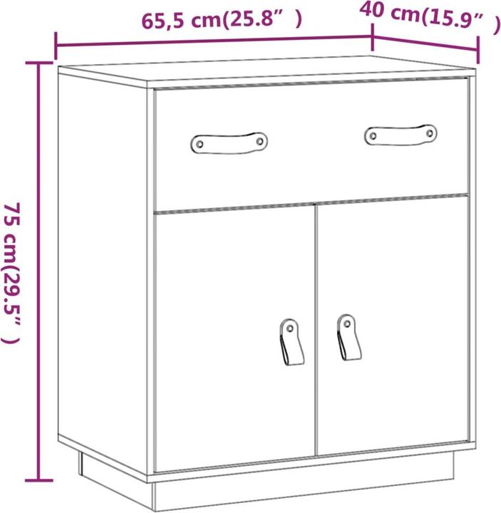 Image du produit vidaXL Sideboard (65.50 x 65.50 x 75 cm)