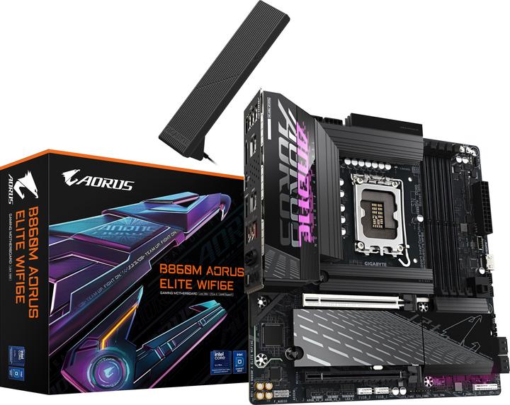 Image du produit Gigabyte B860M AORUS ELITE WIFI6E (LGA 1851, Intel B860, mATX)