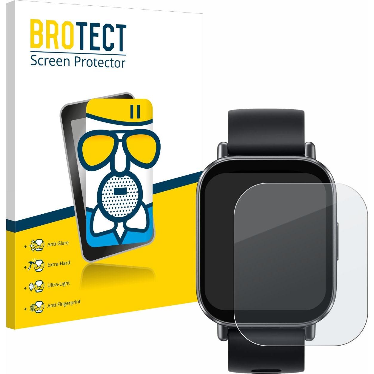 BROTECT Schutzglas Schutzfolie Glas Folie Displayschutz matt, Smartwatch Schutzfolie, Grau