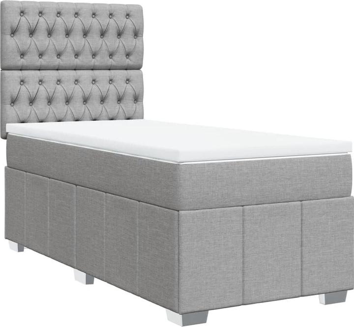 Produktbild vidaXL Bo x springbett mit Matratze 100 x 200 cm Stoff (100 x 200 cm)