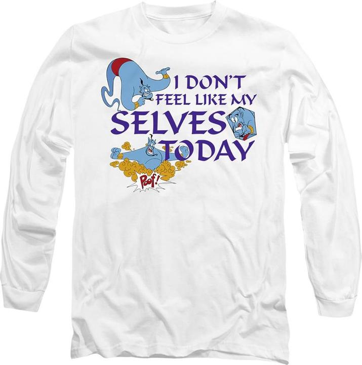 Actual product image Aladdin Unisex Adult I Don't Feel Like My Selves Today T-Shirt (XL)