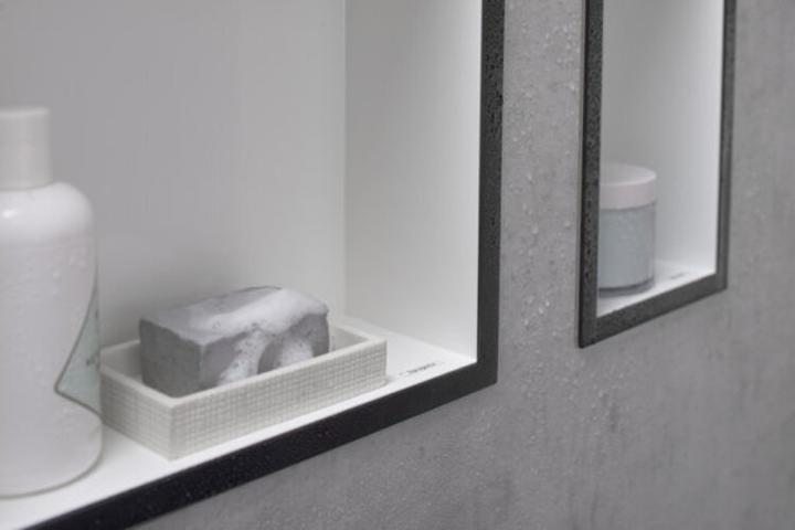 Actual product image hansgrohe HG wall niche XtraStoris Individual matt white 300x150x100mm design frame ma-s