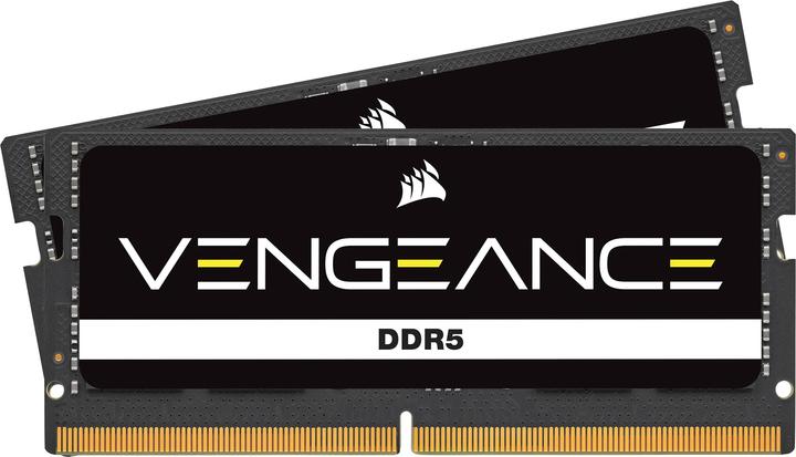 Actual product image Corsair DDR5, 5200MT/s 96GB 2x48GB SODIMM, Unbuffered, 44-44-44-84, Black PCB, Std PMIC, 1.1V, VENGEANCE DDR (2 x 48GB, 5200 MHz, DDR5 RAM, SO-DIMM)