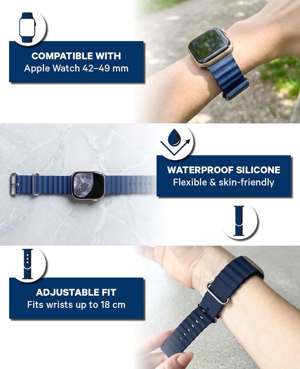 Actual product image Deltalabs Apple Watch Armband - Wellenform (Silicone)