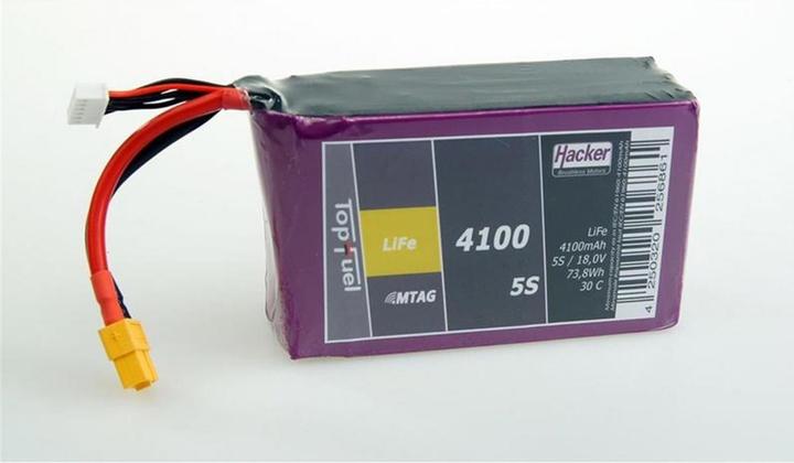 Actual product image Hacker RC Battery LiFe 4100 mAh 16.5 V 30C TopFuel MTAG (16.50 V, 4100 mAh)