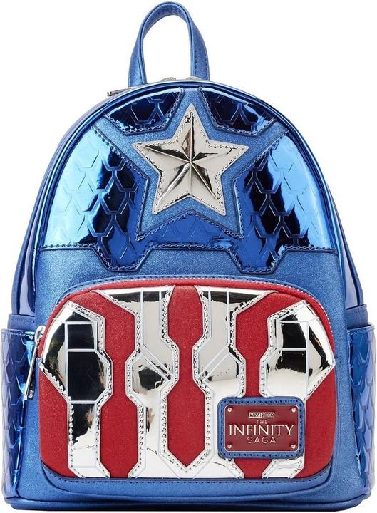 Loungefly : Marvel Shine Captain America Cosplay Mini Backpack