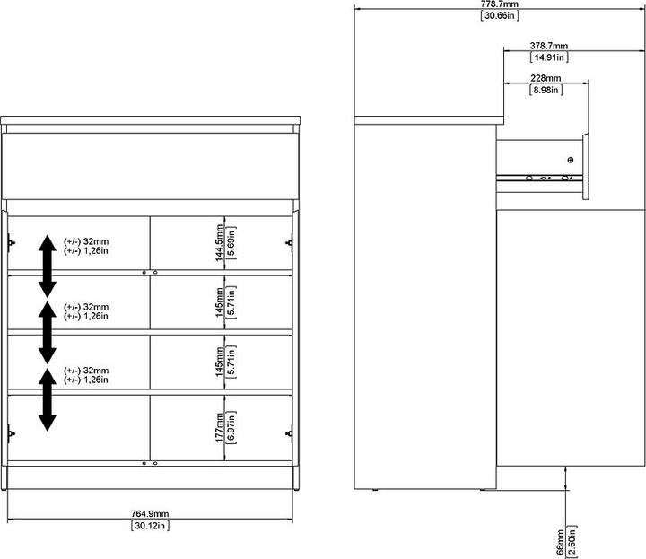 Actual product image Ebuy24 Sideboard Nada (80 x 40 cm)