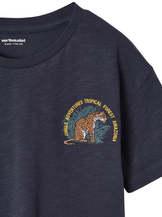 Image du produit Vertbaudet Jungen T-Shirt mit Tiger vorn und hinten, Recycling-Baumwolle (128)