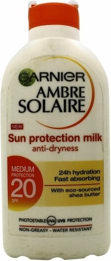 Actual product image Garnier Ambre Solaire - Sun Protection Milk 200ml - SPF 20 (Sun lotion, SPF 20, 200 ml)