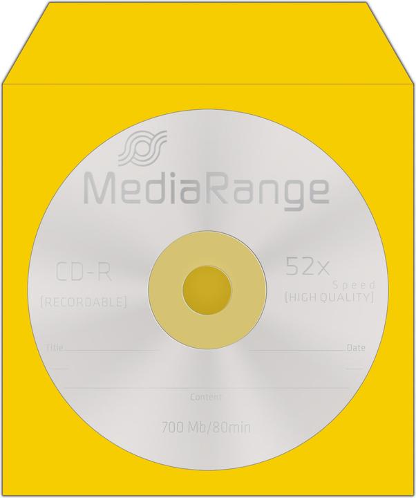 Productafbeelding MediaRange CD/DVD Papierhüllen farbig mit Sichtfenster