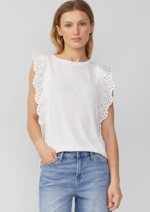 Produktbild S.Oliver T-Shirt Jersey-Top aus Flammgarn mit Lochstickerei (38)