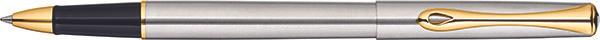 Actual product image Diplomat Rollerball Traveller stainless steel gold (Stainless steel gold, 1x)