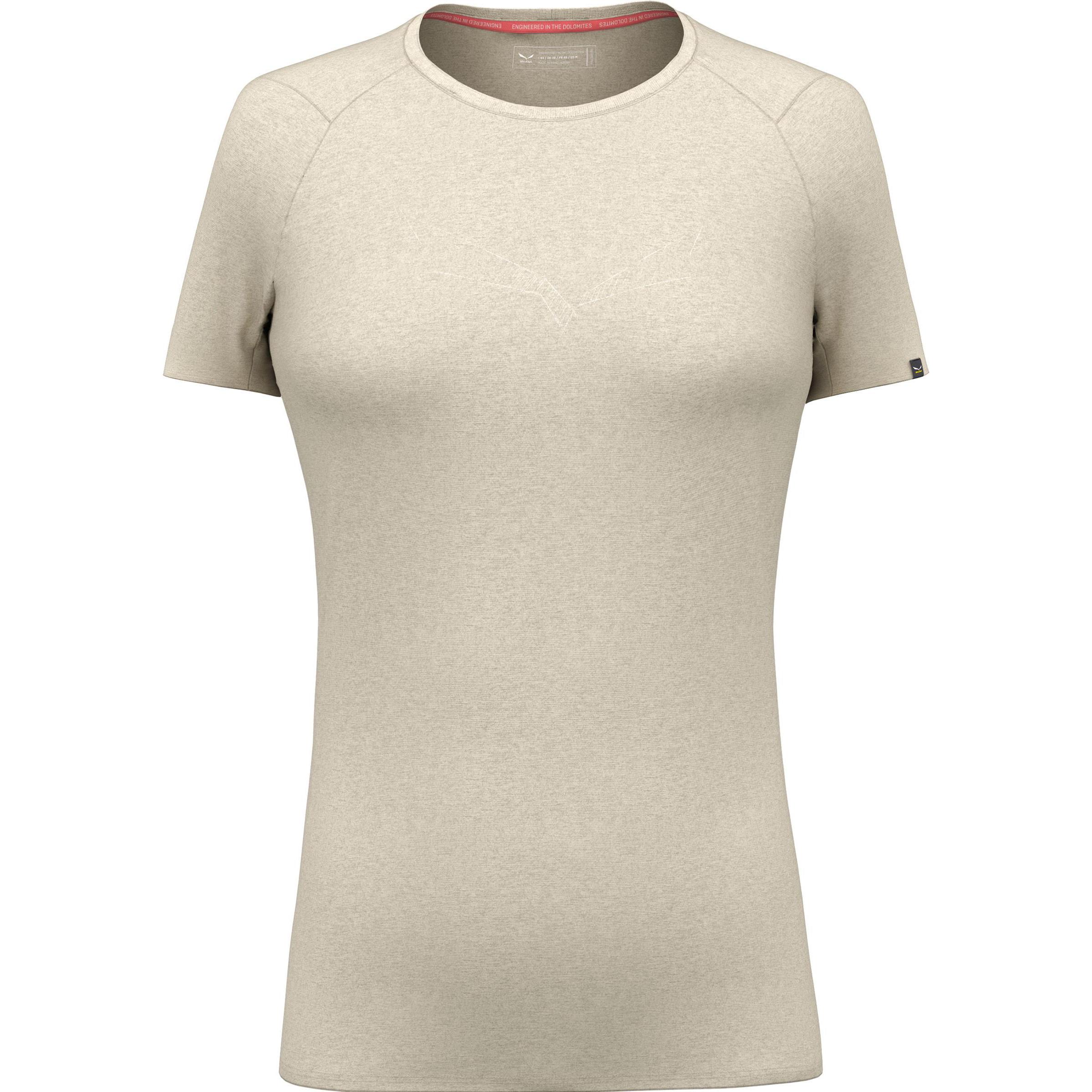 Salewa, Damen, Funktionsshirt, Pure Eagle Sketch Merino T-Shirt Da (XS), Beige, XS