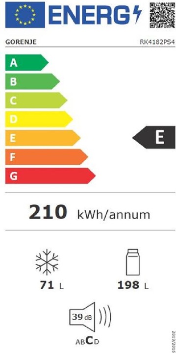 Energie-Label Gorenje RK 4182 PS4 (269 l)