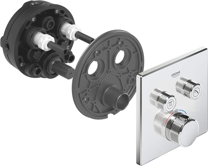 Produktbild Grohe Grohtherm SmartControl, Chrom, Eckig, 2 Ventile