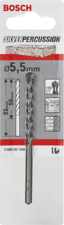 Image du produit Bosch Professional Zubehör Foret à béton CYL-3, 5,5 x 50 x 85 mm, d 4,5 mm, lot de 1 (5,5 mm)
